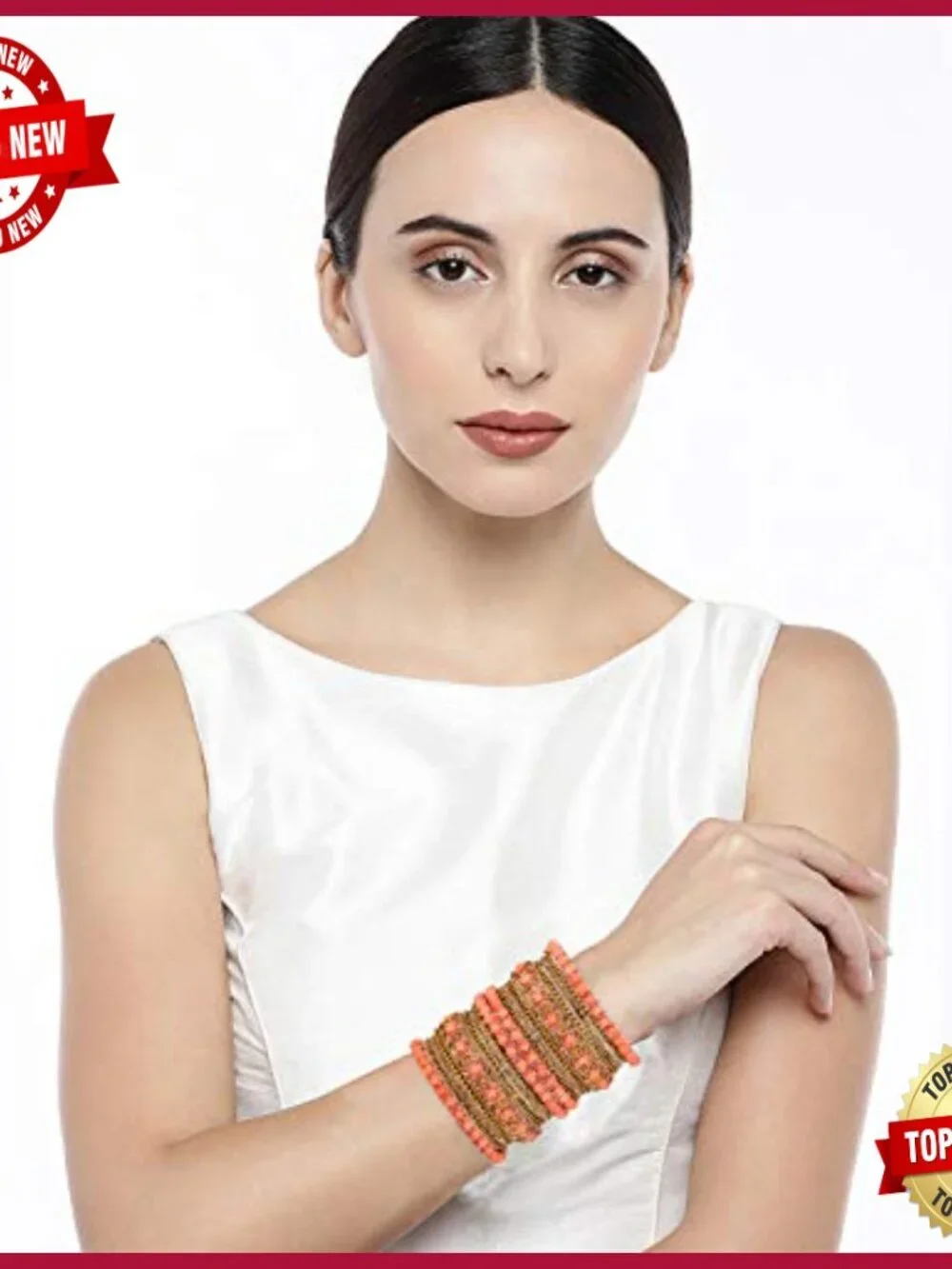 Indian Wedding Bangle Set Stone Studded Chura Jewelry Gift for Women